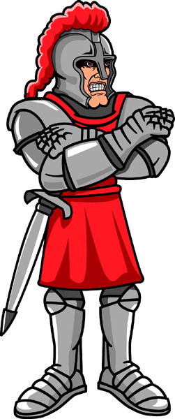 Knight mascot sports decal. Own it today! 